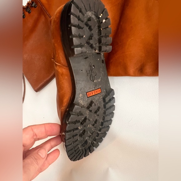 Cole Hahn Tall Boots Cole Haan Brown Leather Arlington tie back Riding Boots 8 - Picture 8 of 16